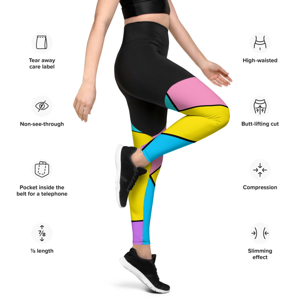 Limited Edition Mixed Geo Sports Leggings