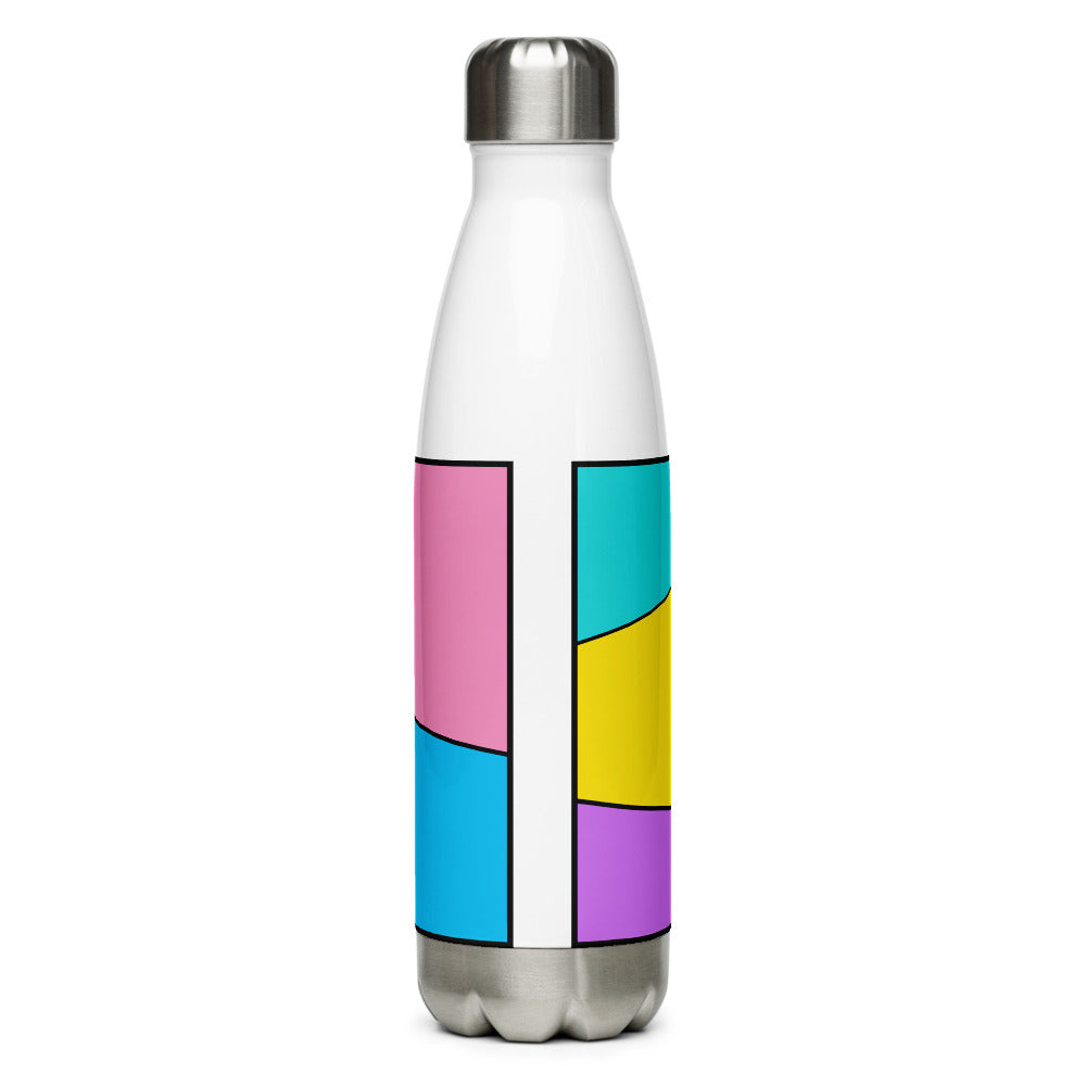 Mixed Geo Design Stainless Steel Water Bottle